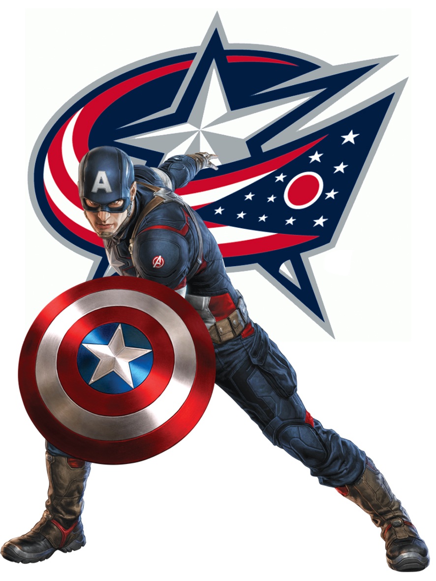 Columbus Blue Jackets Captain America Logo vinyl decal